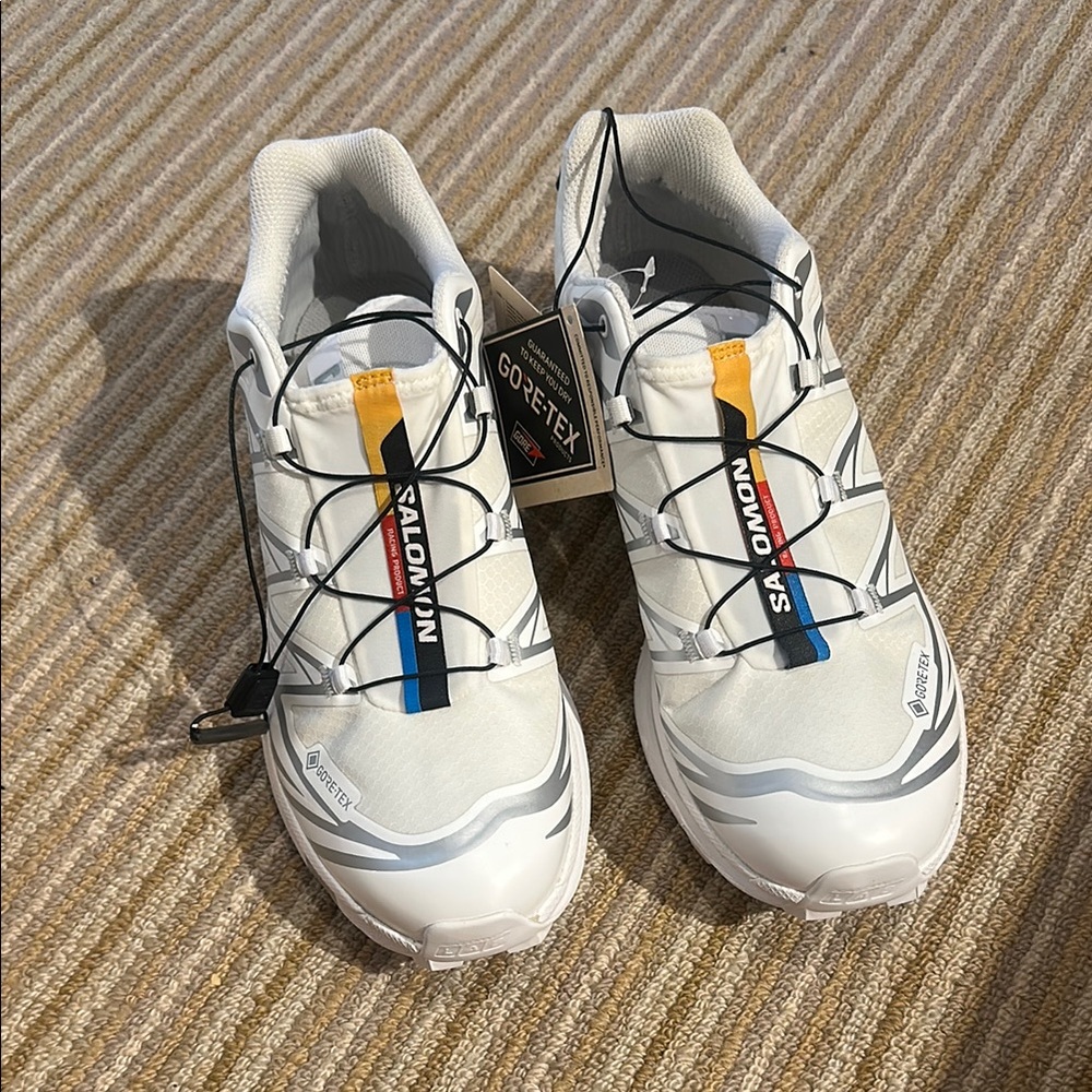 Salomon White and Gray Athletic Shoes